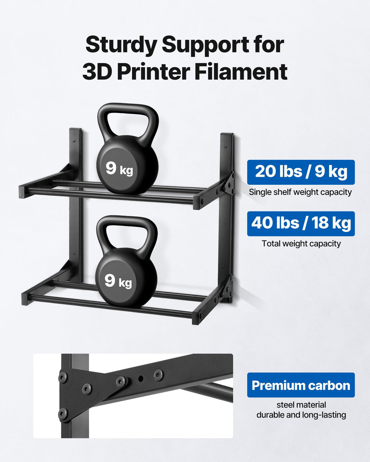 VEVOR Wall Mount Printer Filament Storage Rack