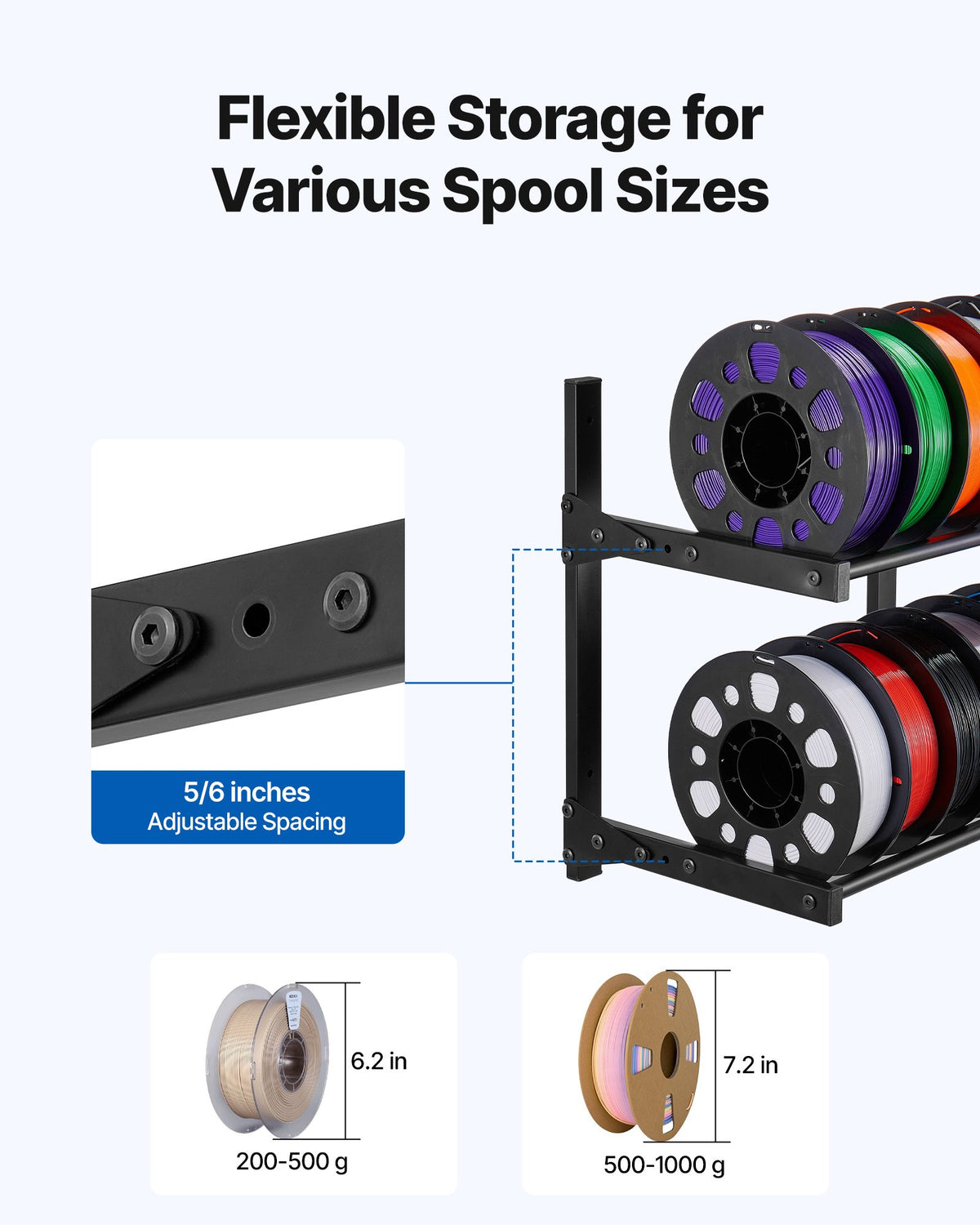 VEVOR Wall Mount Printer Filament Storage Rack