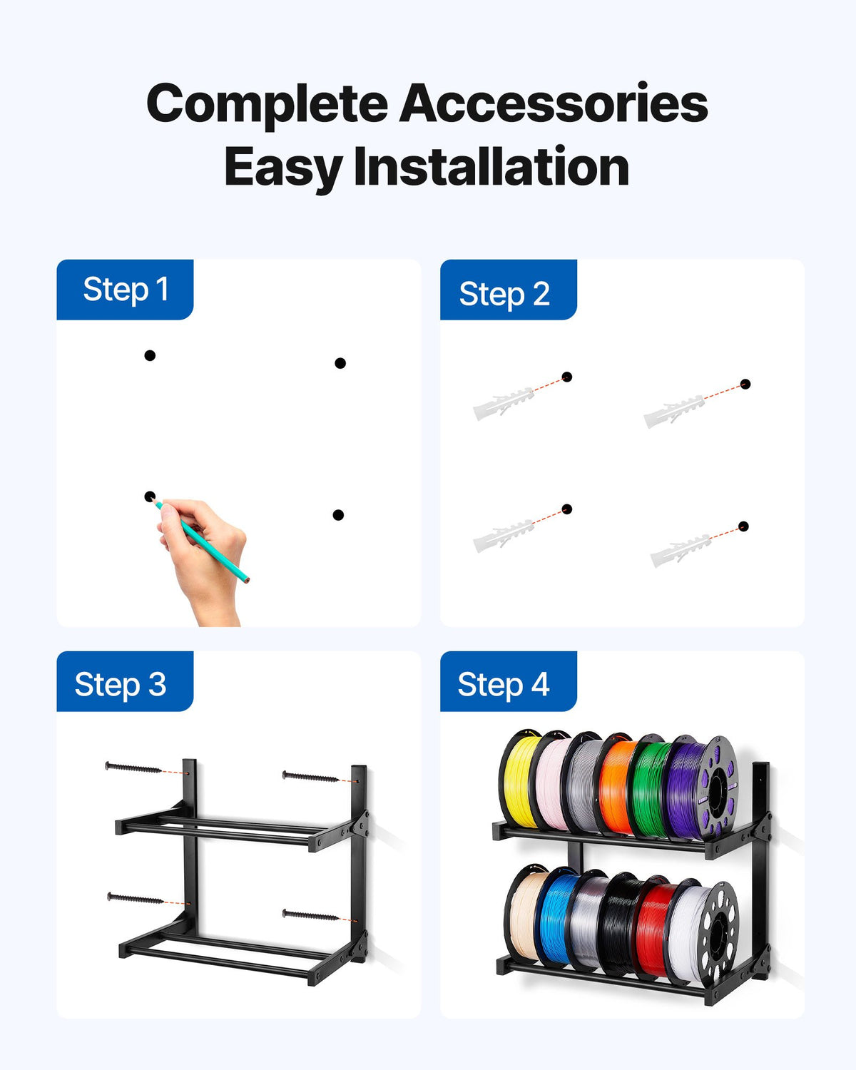 VEVOR Wall Mount Printer Filament Storage Rack