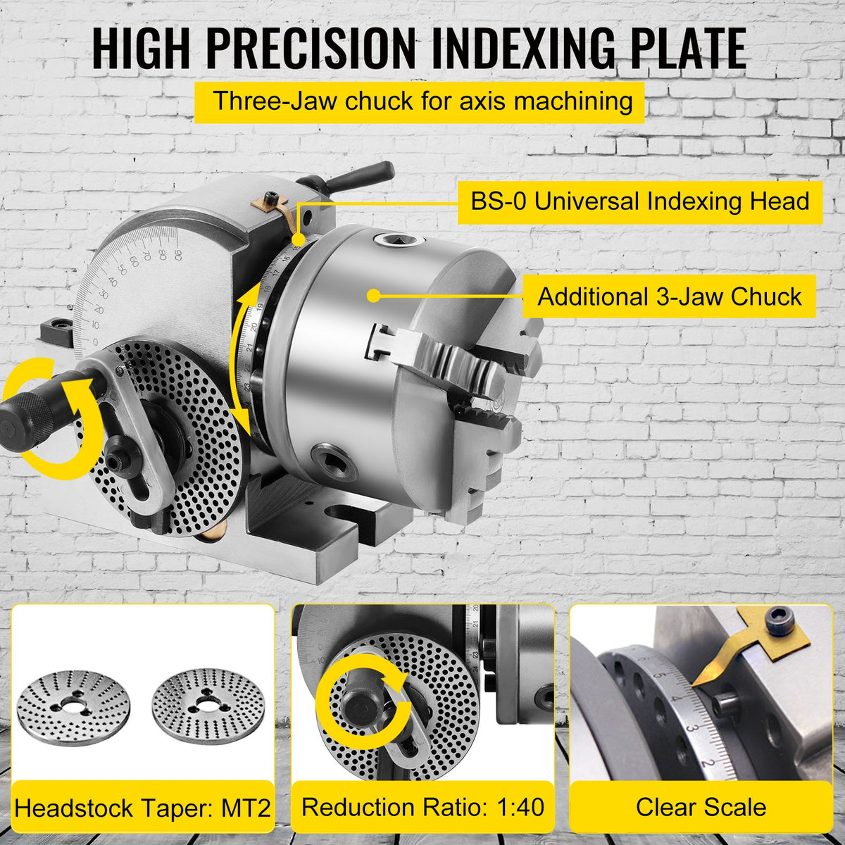 VEVOR BS-0 Precision Dividing Head