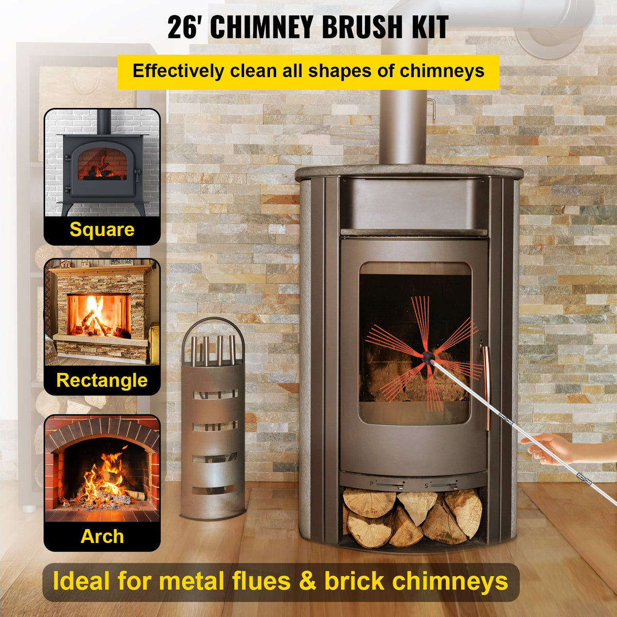 VEVOR Flexible Chimney Cleaning Rods