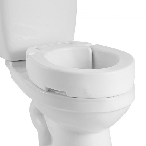 VEVOR Raised Toilet Seat, 136.1 kg Load Capacity, 88.9 mm Lift Height, Commode Elevated Toilet Seat Riser with Enlarged Opening for Seniors, Elderly, Handicap, Disabled, and Adults, Fits Round Bowl