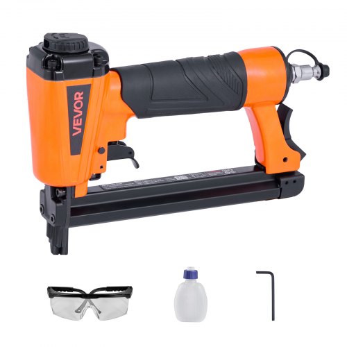 VEVOR Pneumatic Staple Gun, 20 Gauge T50 Pneumatic Upholstery Stapler for 10.8mm Crown 4mm-16mm Length Staples, 70-110 PSI Air Staple Gun for Woodworking, Upholstering, Fabric, Crafts, DIY Projects