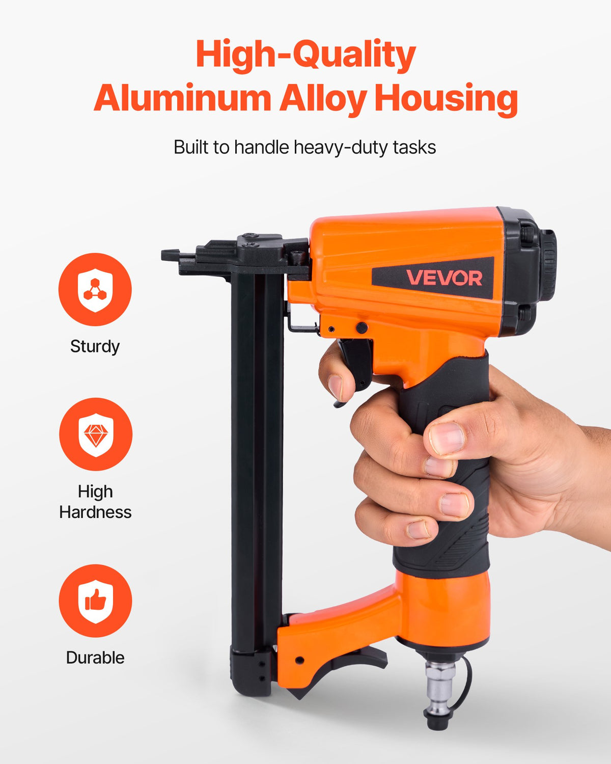 VEVOR Pneumatic Staple Gun, 20 Gauge T50 Pneumatic Upholstery Stapler for 10.8mm Crown 4mm-16mm Length Staples, 70-110 PSI Air Staple Gun for Woodworking, Upholstering, Fabric, Crafts, DIY Projects