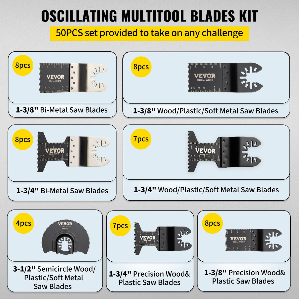 VEVOR 50 PCS Oscillating Saw Blades