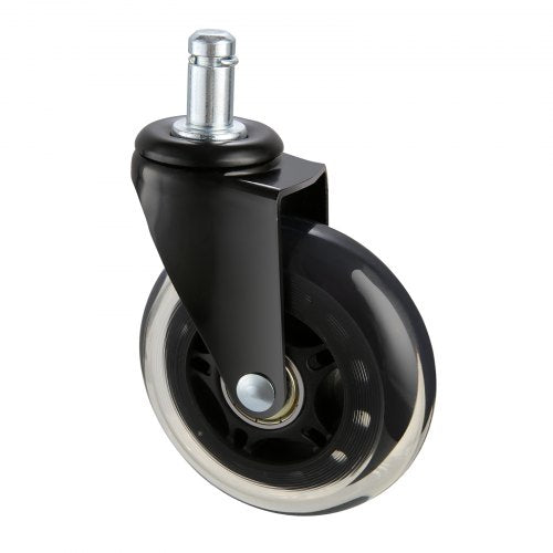 VEVOR Office Chair Wheels, Set of 5, 7.6cm Caster Wheels Replacement for Hardwood Floors and Carpet, Heavy Duty Computer Gaming Desk Casters with 59.0kg Load Capacity, Universal Fit for Most Chairs