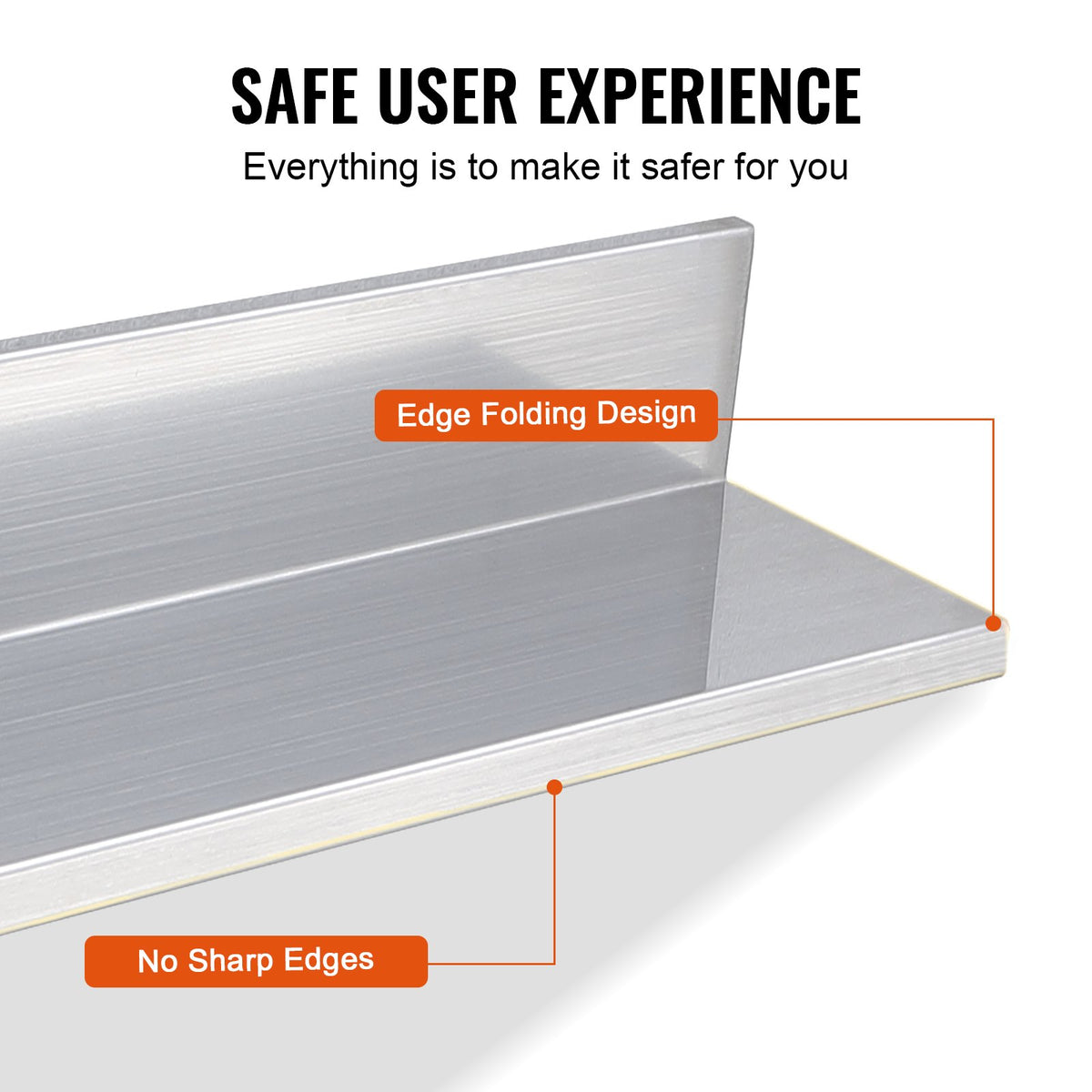 VEVOR 21.8 x 61 cm Stainless Steel Shelf