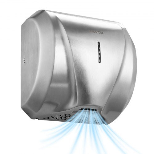 VEVOR Hand Dryer, 1800W Bathroom Air Hand Dryer, Automatic High Speed with HEPA Filter, Fast Drying, Heavy Duty Brushed Stainless Steel, AC220-240V Commercial Wall Mounted for Restroom, Hotel, Office