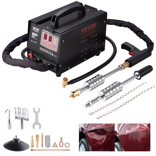 VEVOR Stud Welder Dent Repair Kit, Spot Welding Machine with Slide Hammer Dent Puller, Professional Dent Removal Kit for Auto Body Dent Repair