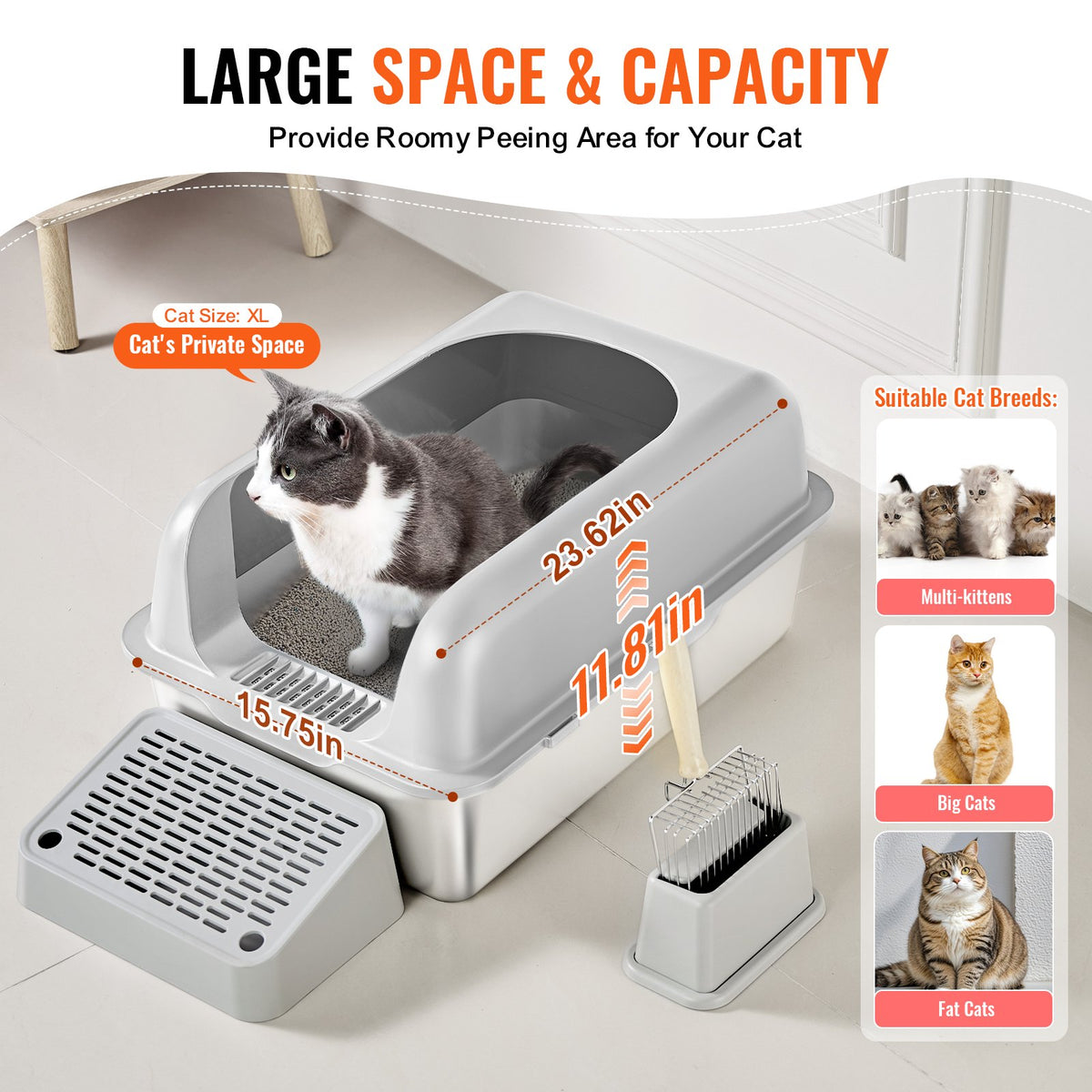 VEVOR Cat Litter Box