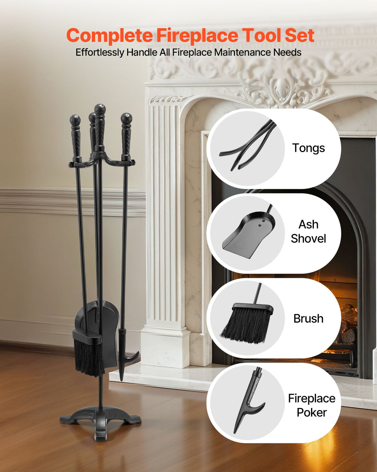 VEVOR Fireplace Tool Set