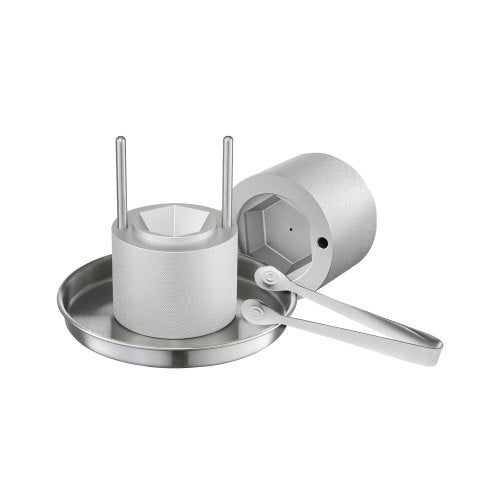 VEVOR Ice Diamond Press, 2.4" Ice Ball Maker, Aviation Aluminum Diamond Ice Ball Press Kit for Ice Diamond, Ice Press with Tong and Drip Tray, for Whiskey, Cocktail, Bourbon, Scot on Party & Holiday