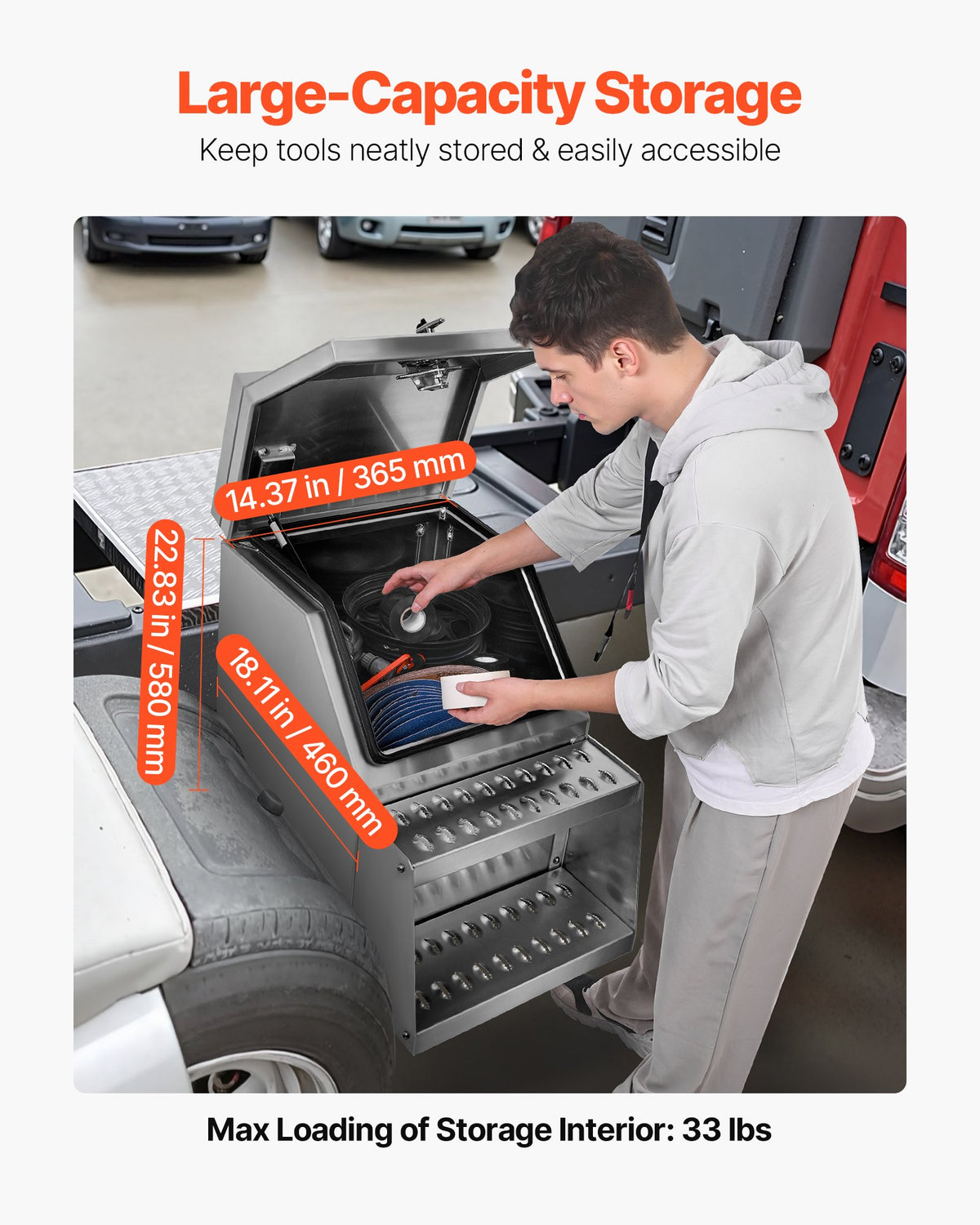 VEVOR Semi-Truck Step Tool Box
