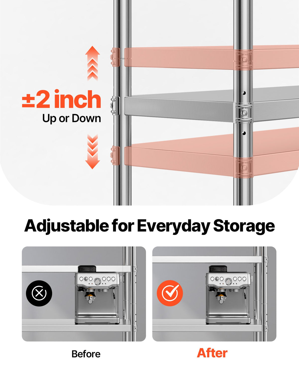 VEVOR Stainless Steel Shelving