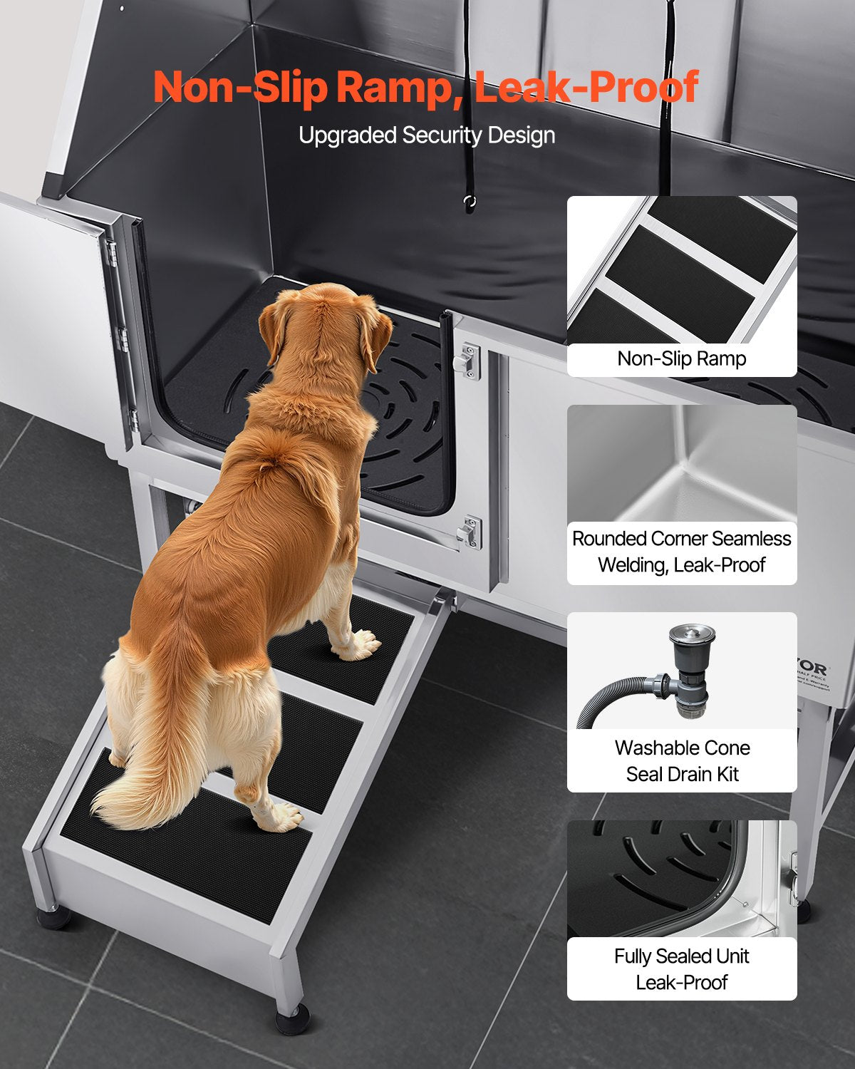 VEVOR Stainless Steel Dog Washing Station