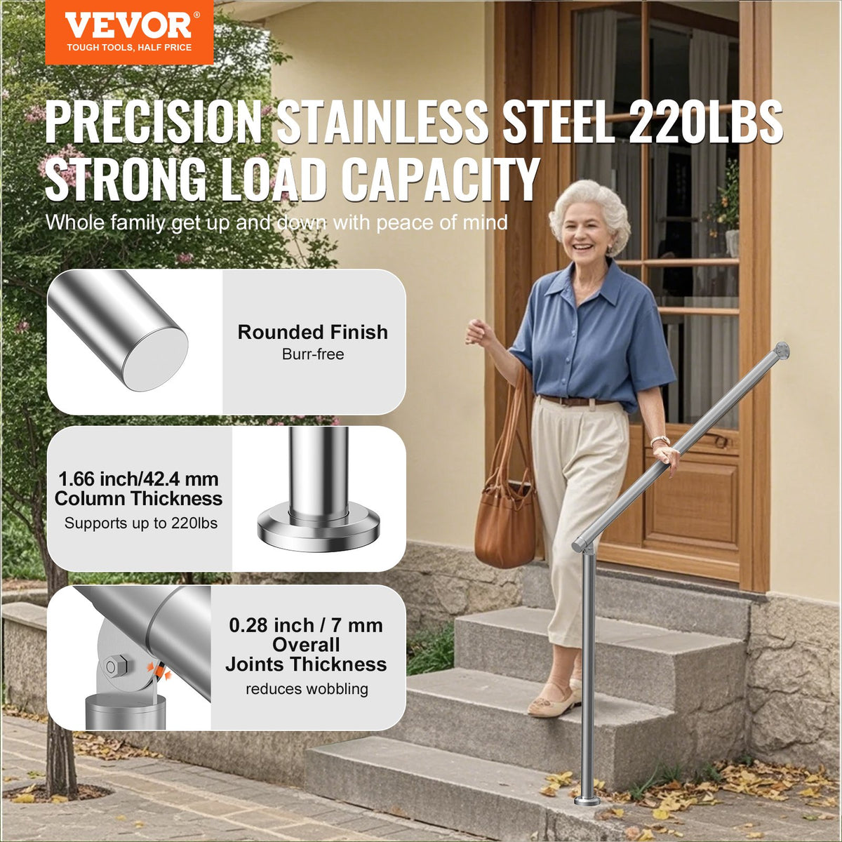 VEVOR Handrails for Outdoor Steps