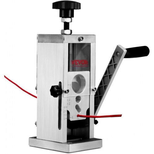 VEVOR Manual Wire Stripping Machine, 1.5mm-40mm Copper Stripper with Hand Crank or Drill Powered, Visible Stripping Depth Reference, Portable Aluminum Frame Wire Peeler for Scrap Copper Recycling