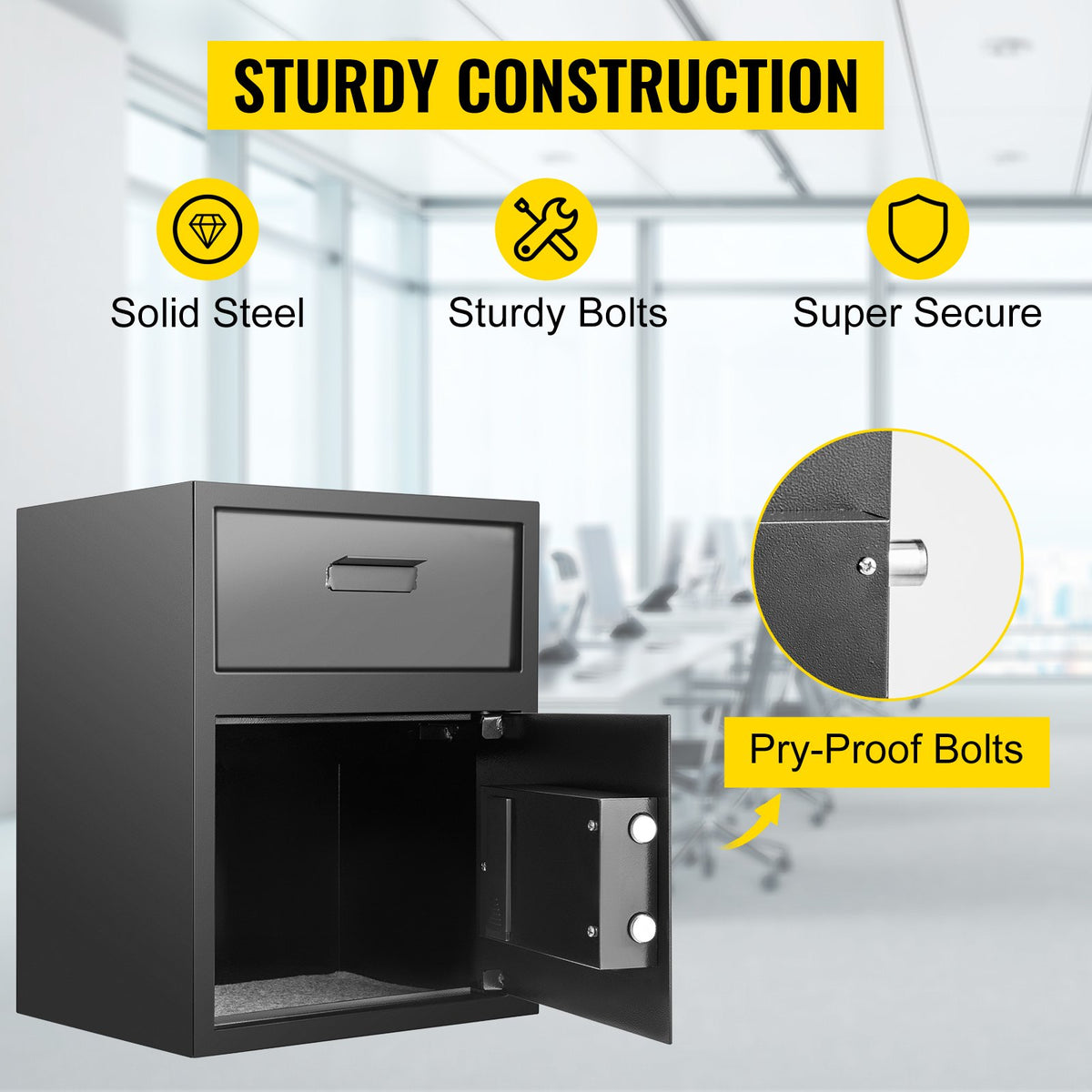 VEVOR Digital Depository Safe 48 L Electronic Code Lock