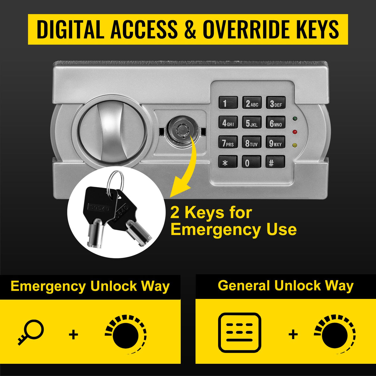 VEVOR Digital Depository Safe 48 L Electronic Code Lock