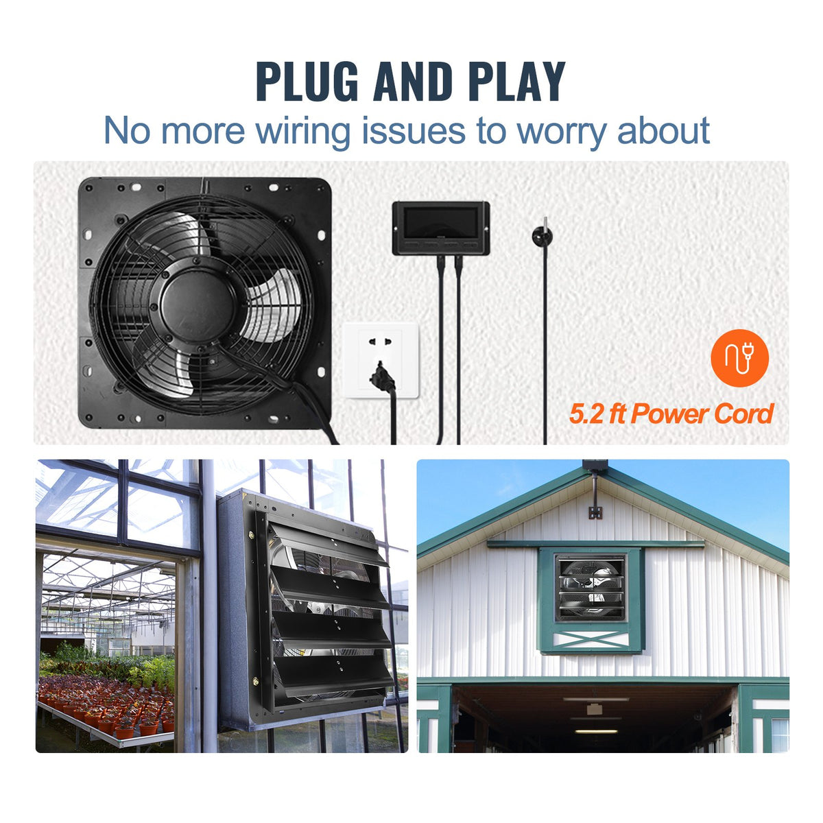 VEVOR Shutter Exhaust Fan