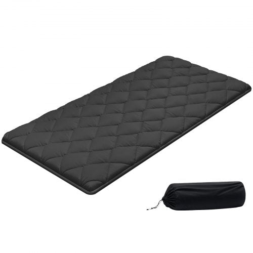VEVOR Japanese Tatami Mat, Twin Size Foldable Japanese Tatami Mattress, Futon Mattress with Storage Bag & Fastener, 9-Layer Floor Mat for Sleeping, Dorm, Meditation, Yoga, 2032 x 991 x 89 mm, Black