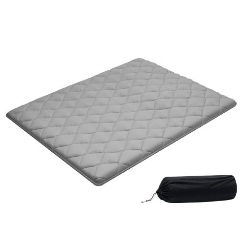 VEVOR Japanese Tatami Mat, Queen Size Foldable Japanese Tatami Mattress, Futon Mattress with Storage Bag & Fastener, 9-Layer Floor Mat for Sleeping, Dorm, Meditation, Yoga, 2032 x 1524 x 63.5 mm, Gray