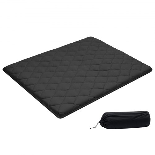 VEVOR Japanese Tatami Mat, Queen Size Foldable Japanese Tatami Mattress, Futon Mattress with Storage Bag & Fastener, 9-Layer Floor Mat for Sleeping, Dorm, Meditation, Yoga, 2032 x 1524 x 89 mm, Black