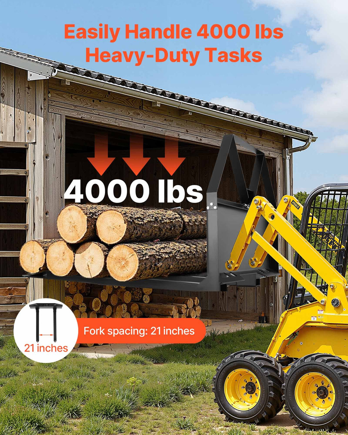 VEVOR Skid Steer Pallet Forks