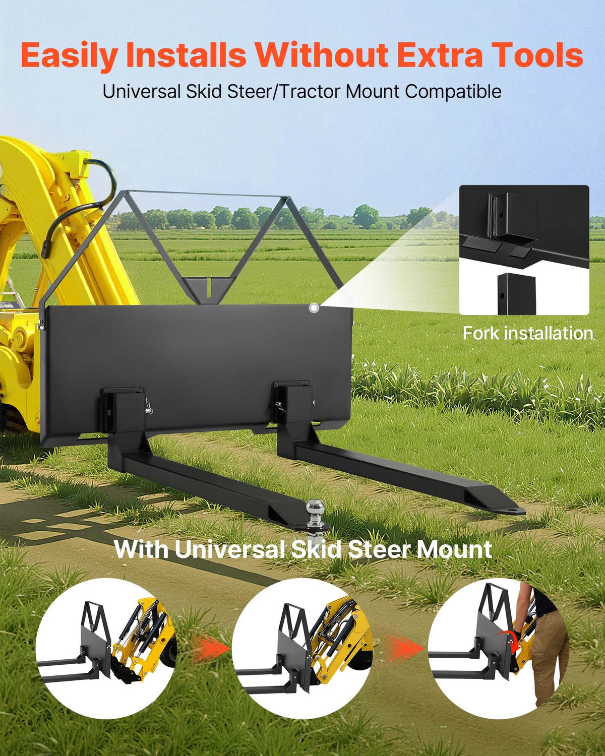 VEVOR Skid Steer Pallet Forks