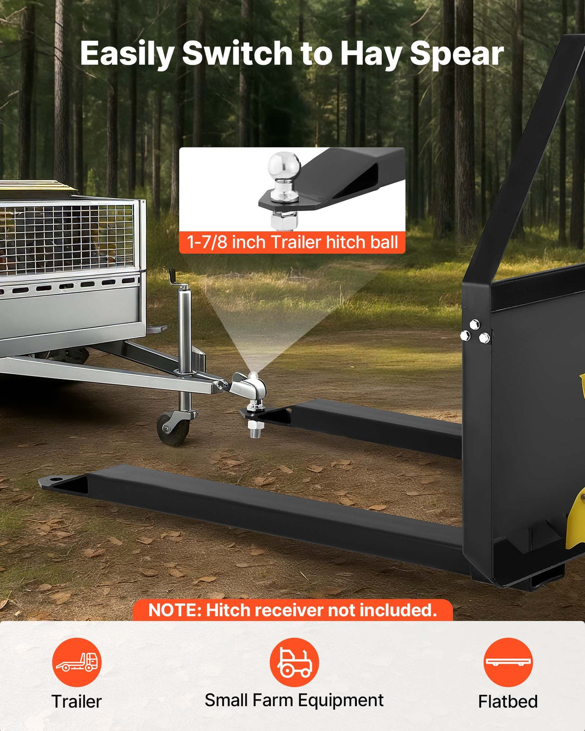 VEVOR Skid Steer Pallet Forks