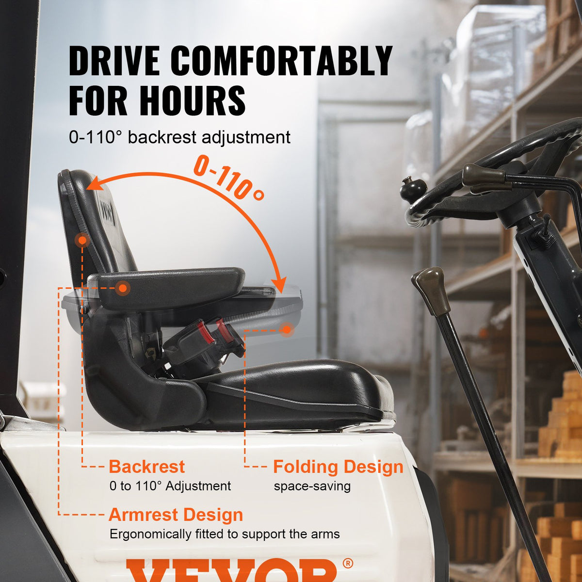 VEVOR Universal Forklift Seat