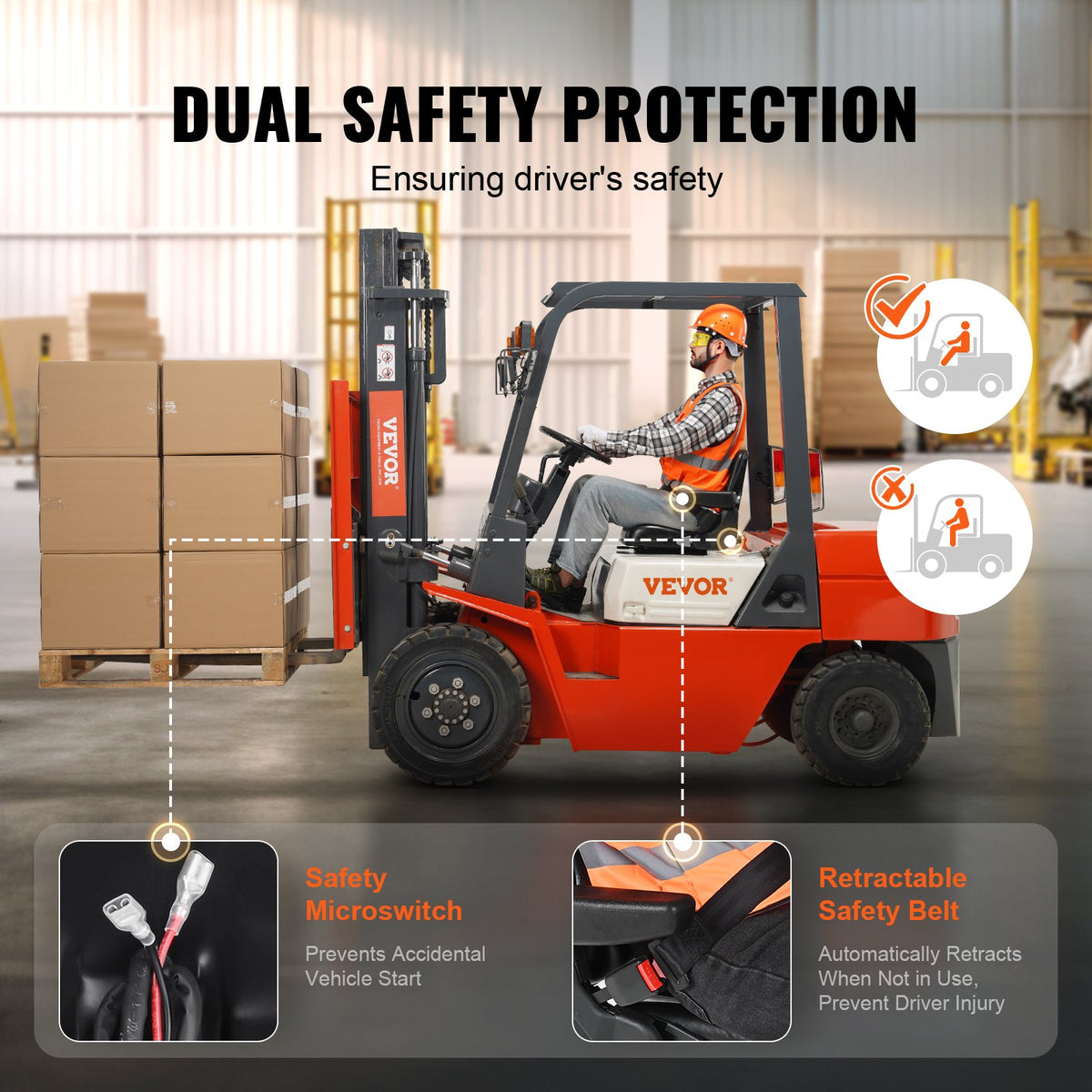 VEVOR Universal Forklift Seat