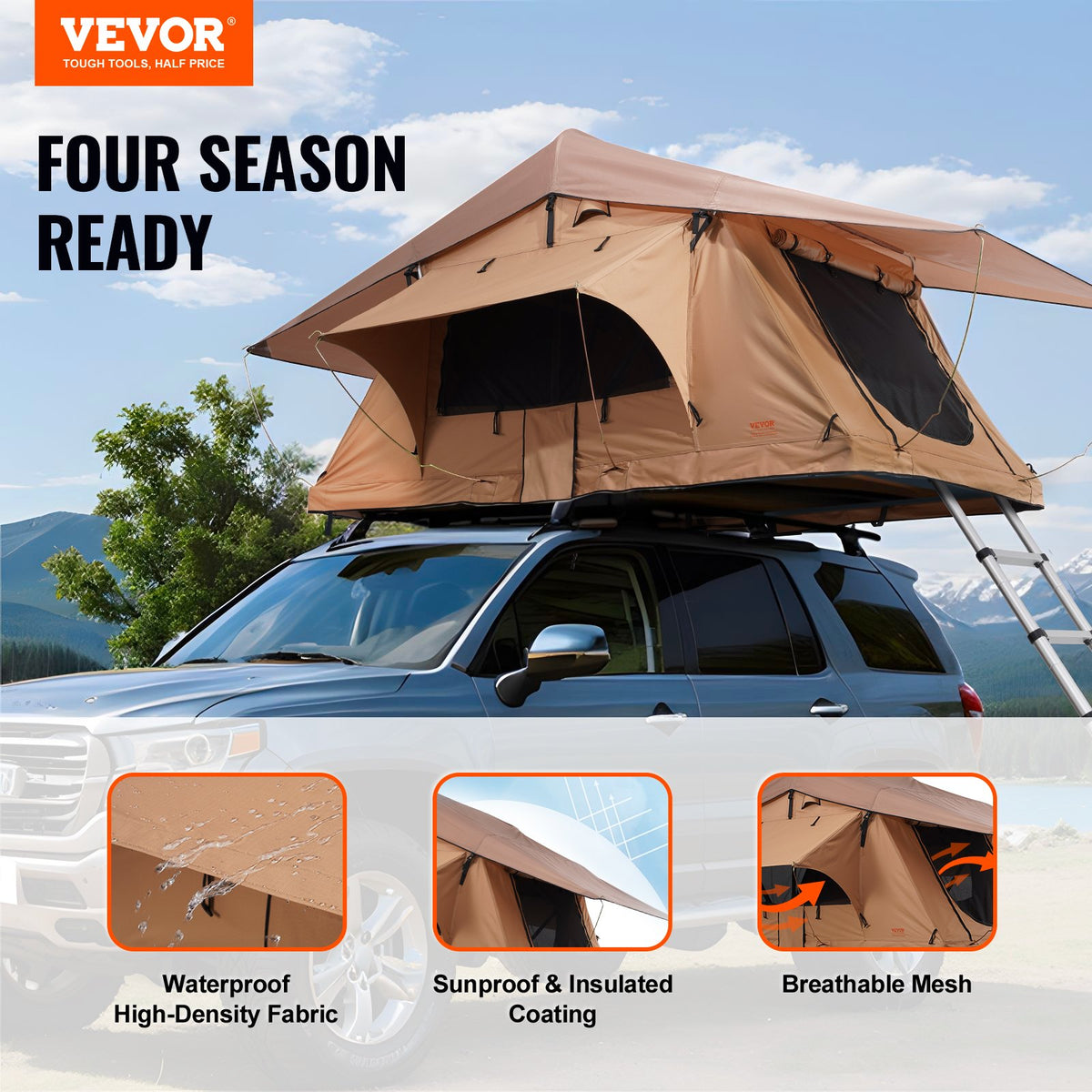 VEVOR Rooftop Tent Hard Shell