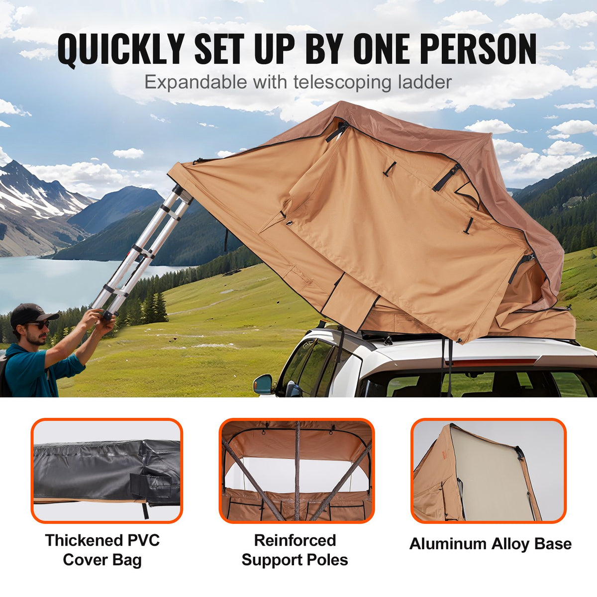 VEVOR Rooftop Tent Hard Shell