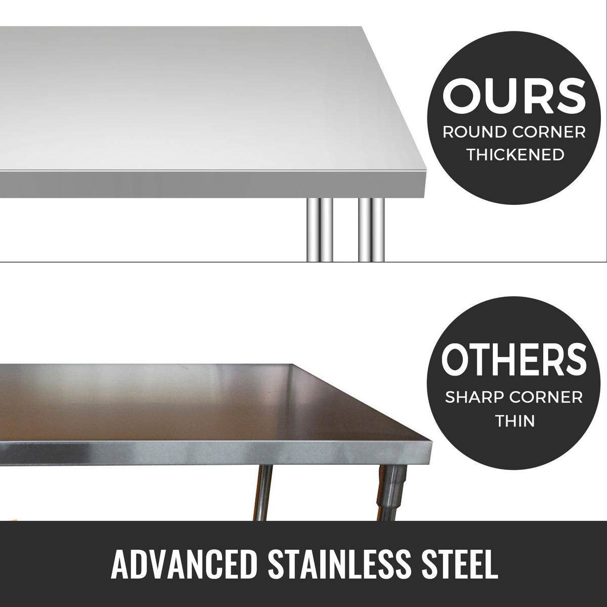 VEVOR Stainless Steel Work Table 30 x 18 x 34 Inch, 700 LBS Load Capacity with 4 Wheels, 3 Adjustable Height Levels, Heavy Duty Food Prep Worktable for Commercial Kitchen Restaurant, Silver