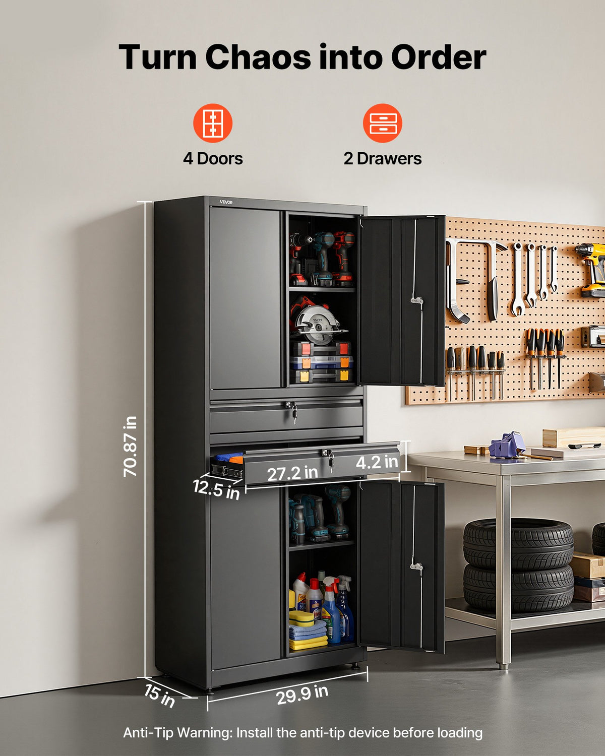 VEVOR Metal Storage Cabinet