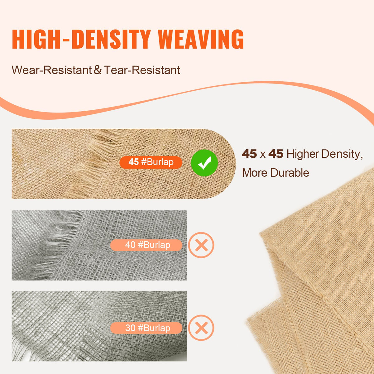 VEVOR Burlap Fabric Roll