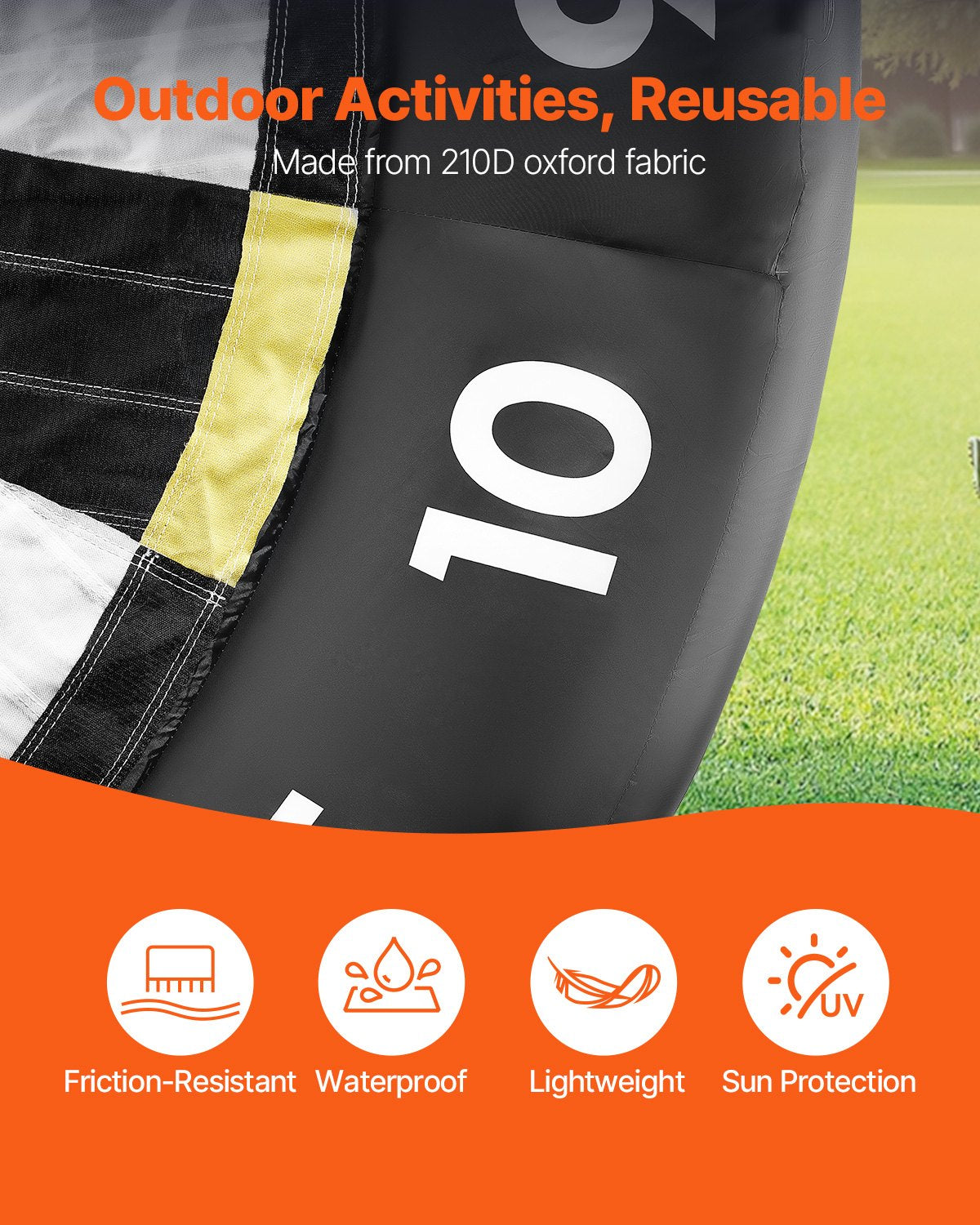 VEVOR Inflatable Soccer Dart Board, over 10 ft High Giant Soccer Dart Board with 9 Kick Balls & Air Pump, 2-Minutes Setup & Storage Bag for Easy Carrying, for Giant Yard Games, Giant Kick Darts Game