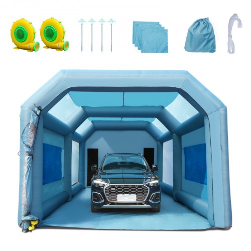 VEVOR Inflatable Spray Booth Car Paint Tent 8.5 x 4.8 x 3.3 m Filter System 2 Blowers