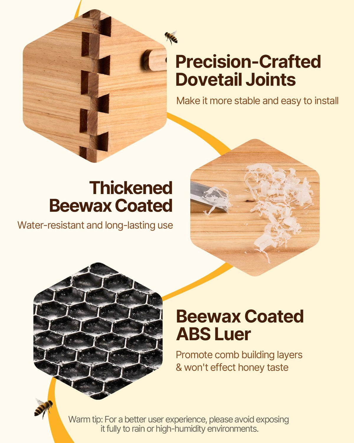 VEVOR Bee Hive Deep Box Starter Kit