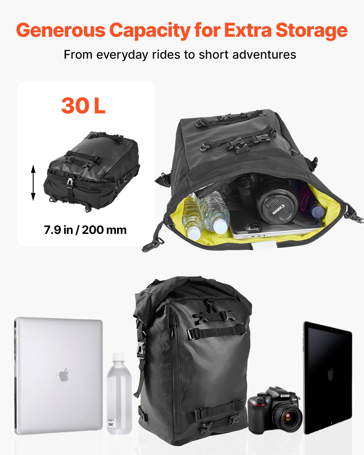 VEVOR Motorcycle Tail Bag