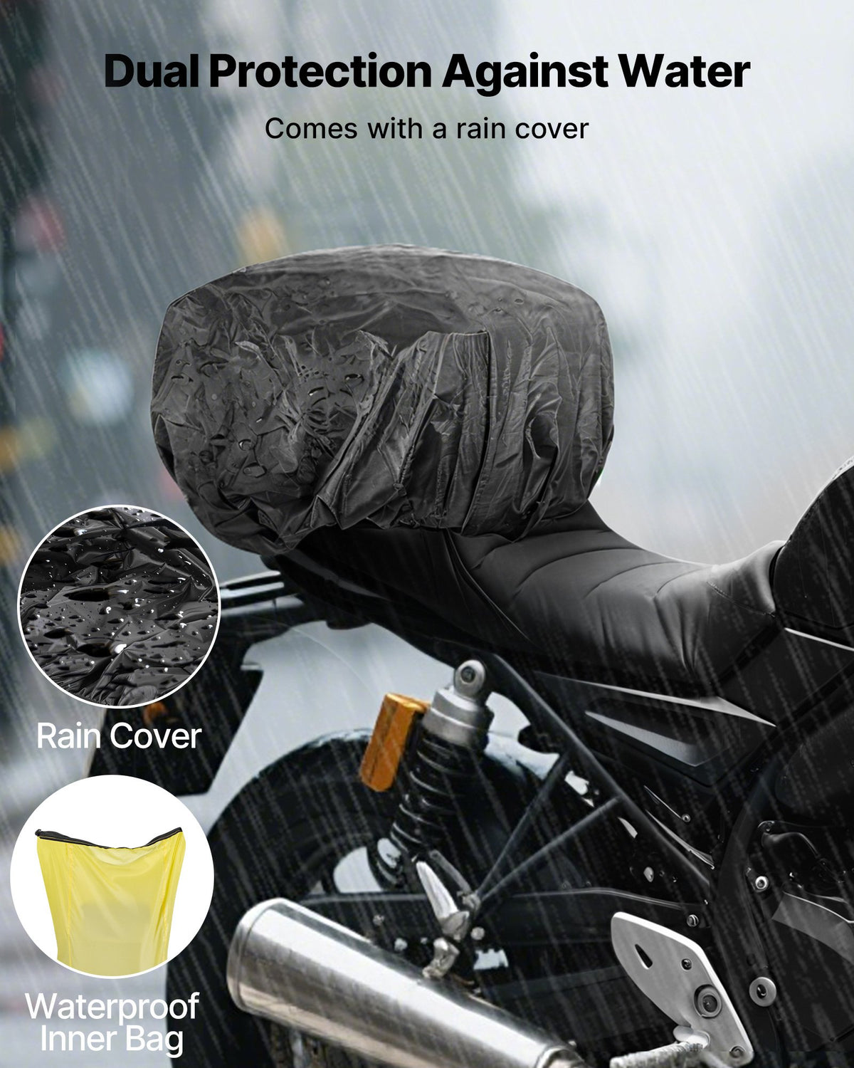 VEVOR Motorcycle Tail Bag