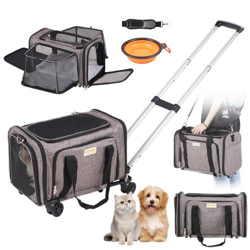 VEVOR Cat Carrier with Wheels