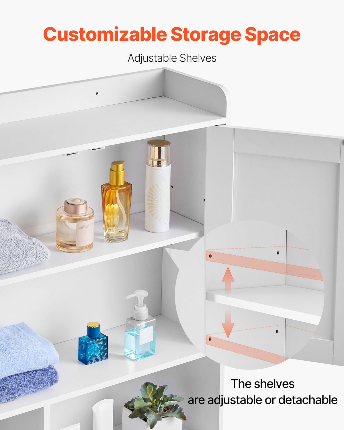 VEVOR Over The Toilet Storage Cabinet