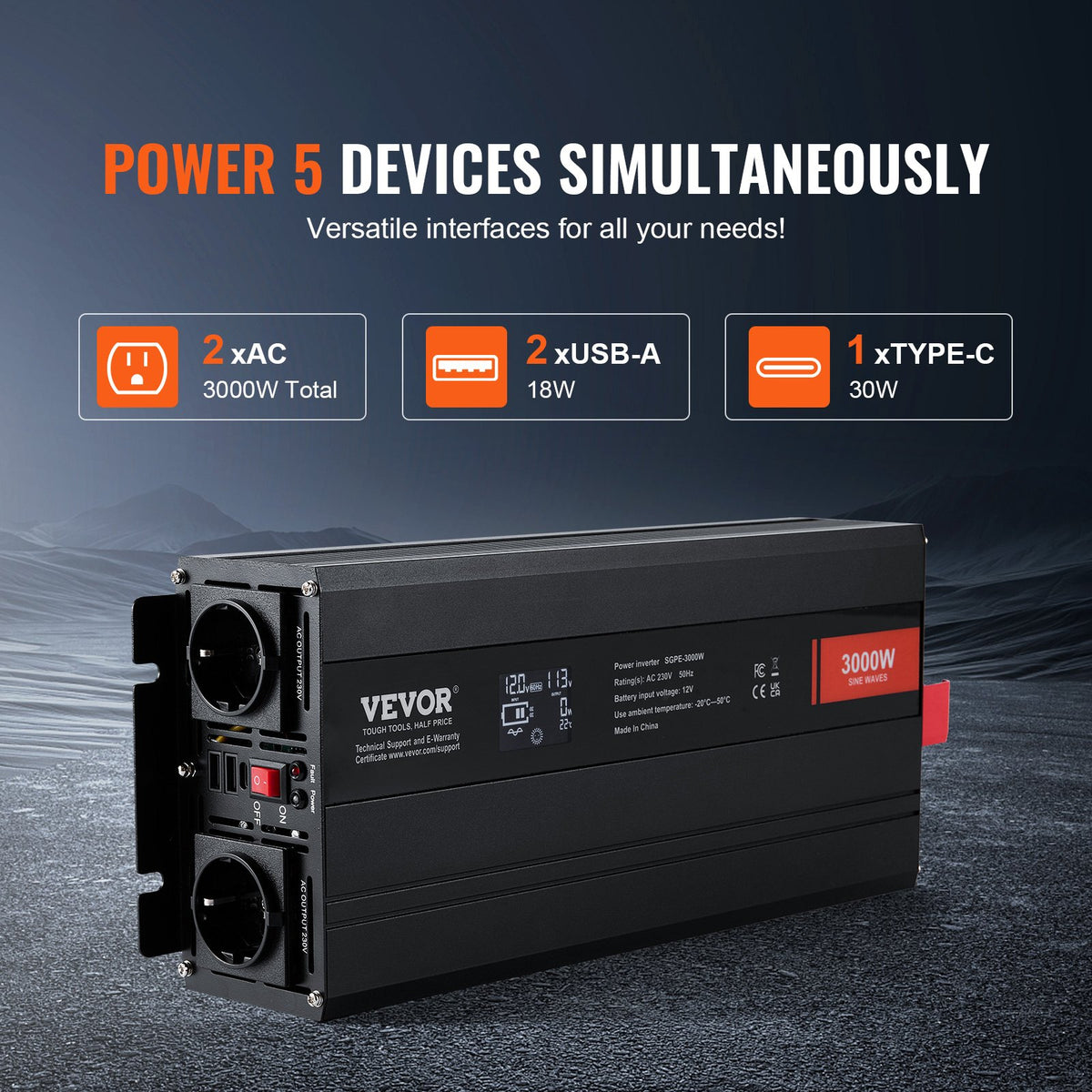 VEVOR Pure Sine Wave Inverter