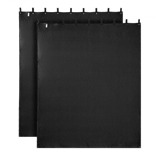 VEVOR 2 Pack Sound Dampening Blankets, 2438 x 2032 mm, Extra Large Soundproof Blanket with Grommets, Studio Grommeted Blanket with Cotton Filling, for Window, Door, Light Blocker, Music Recording