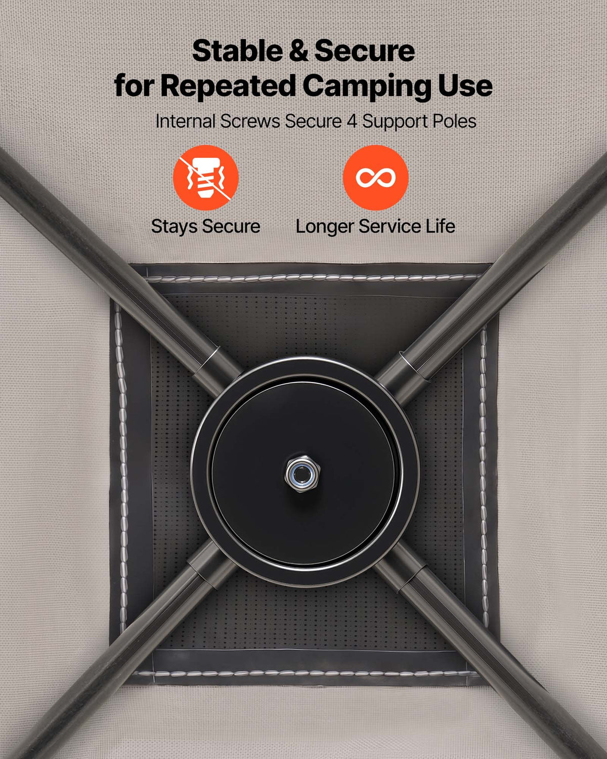 VEVOR Camping Tent, 4 Person Pop Up Instant Cabin Tent with Large Mesh Windows, 60 Seconds Easy Setup, Portable Cabin Hub Tents with Carry Bag for Family Outdoor Camping & Hiking, Upgraded Ventilation