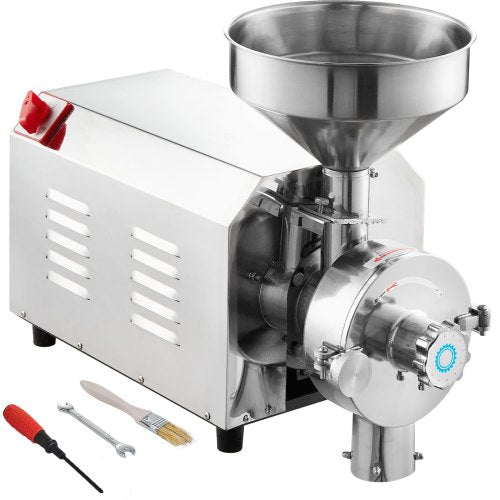 VEVOR Soybean Grinder Commercial Grinding Machine for Spices 2200W Corn Mill Grinder 50 KG/H Stainless Steel Corn Grinder Industrial Flour Milling Machine for Pepper Soybean Peanut Corn Grains