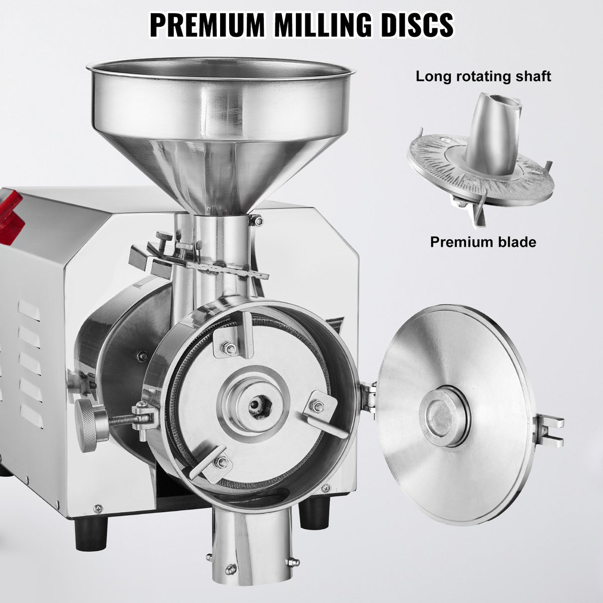 VEVOR Soybean Grinder Commercial Grinding Machine for Spices 2200W Corn Mill Grinder 50 KG/H Stainless Steel Corn Grinder Industrial Flour Milling Machine for Pepper Soybean Peanut Corn Grains