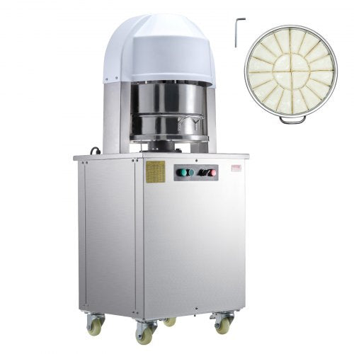 VEVOR Electric Dough Divider, 20PCS Automatic Dough Dividing Cutting Machine, 2.12oz - 9.17oz Equal Dough Cutter with Pure Copper Motor and 304 Stainless Steel Tray, for Bakery, Restaurant